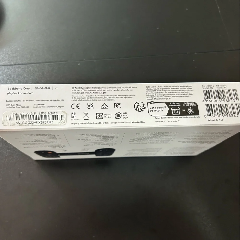Backbone Handheld Console - Black-New In Sealed Box